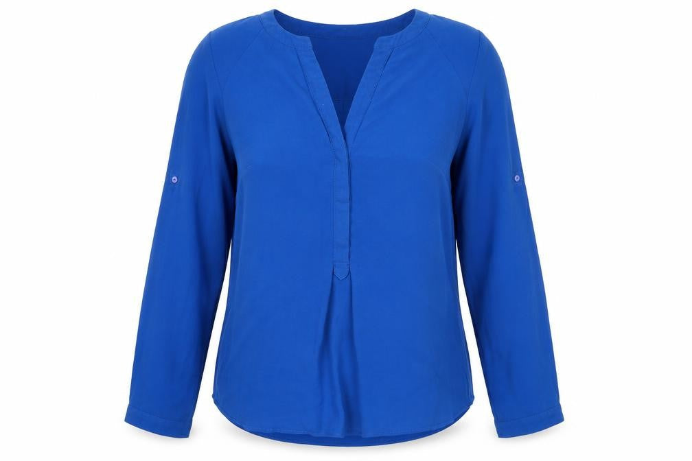 Womens UK Size 8 Warehouse Blue Basic Blouse
