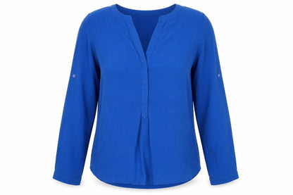Womens UK Size 8 Warehouse Blue Basic Blouse
