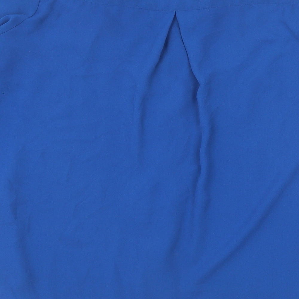 Womens UK Size 8 Warehouse Blue Basic Blouse