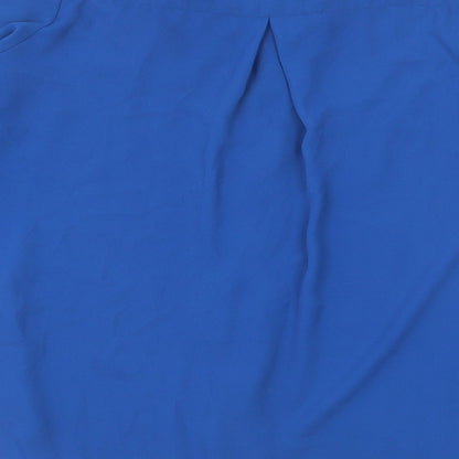 Womens UK Size 8 Warehouse Blue Basic Blouse