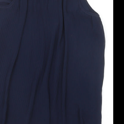 Womens UK Size S Zara Blue Basic Blouse