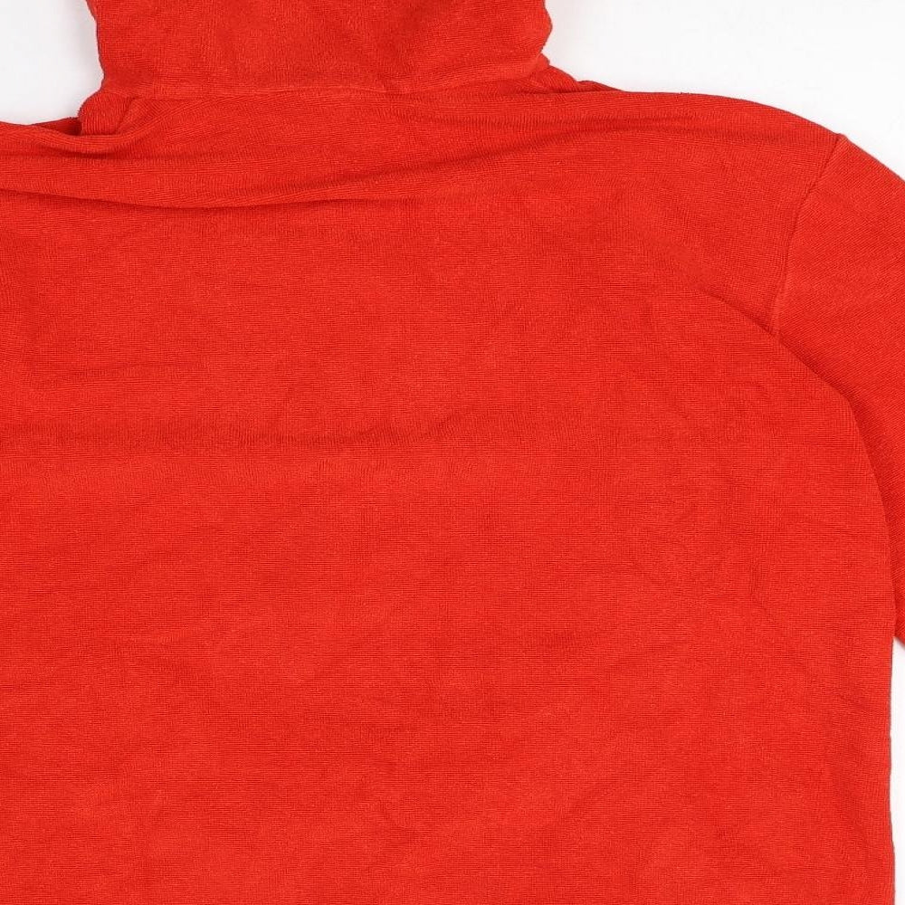 Milton Womens Red Polyamide Pullover Hoodie Size L Zip