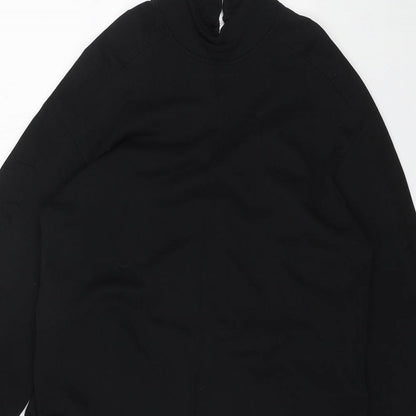 River Island Womens Black Cotton Mini Size M High Neck Button