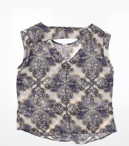 Womens UK Size 18 BHS Multicoloured Basic Blouse