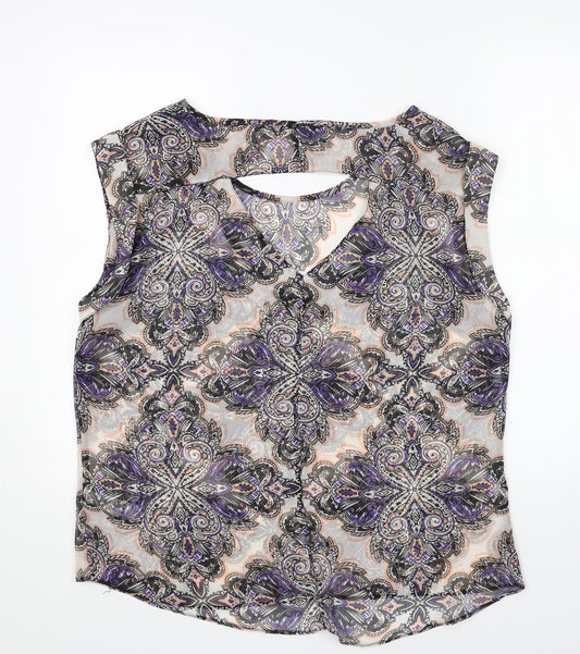 Womens UK Size 18 BHS Multicoloured Basic Blouse