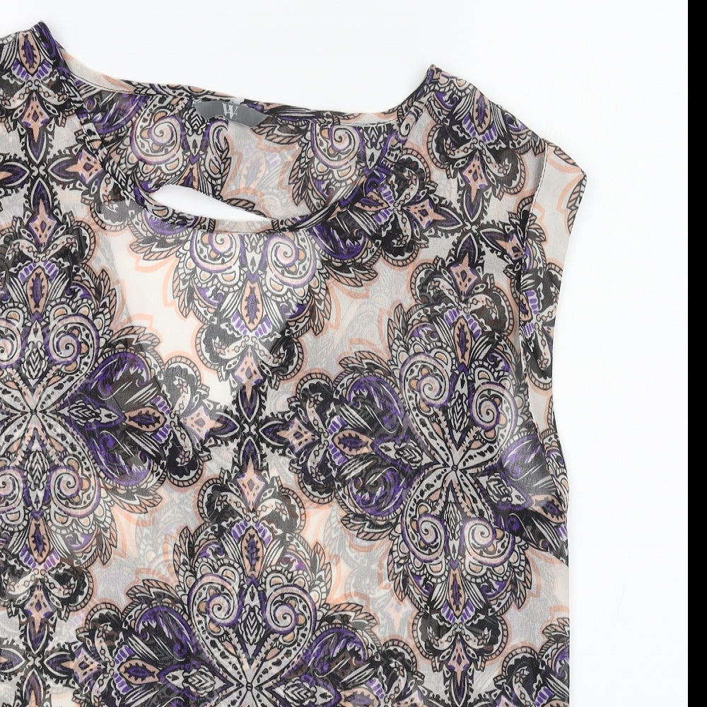 Womens UK Size 18 BHS Multicoloured Basic Blouse