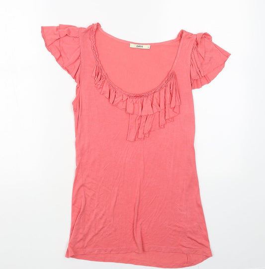 Womens UK Size M Oasis Pink Basic T-Shirt