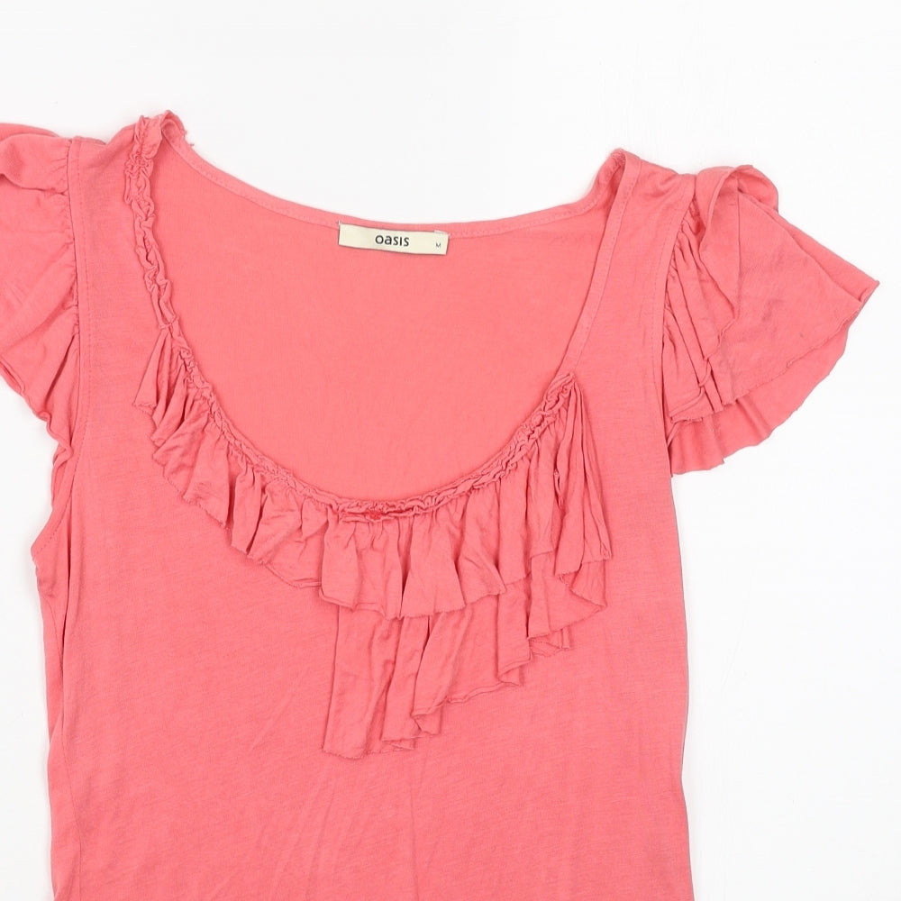 Womens UK Size M Oasis Pink Basic T-Shirt