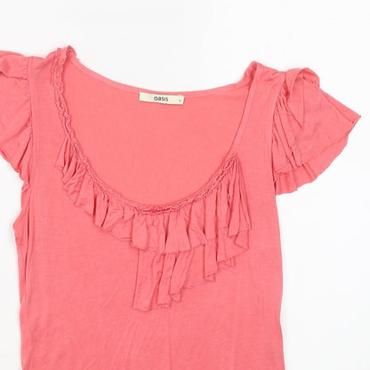 Womens UK Size M Oasis Pink Basic T-Shirt