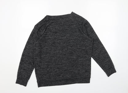 loungewear Womens Grey Round Neck Polyester Pullover Jumper Size 12 - Je Taime