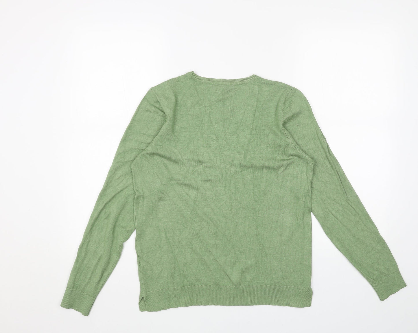 Womens UK Size 12 Peacocks Green Pullover Jumper