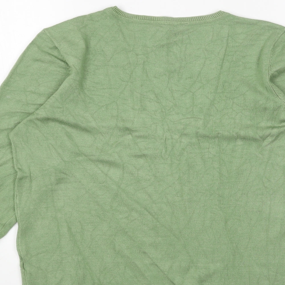 Womens UK Size 12 Peacocks Green Pullover Jumper
