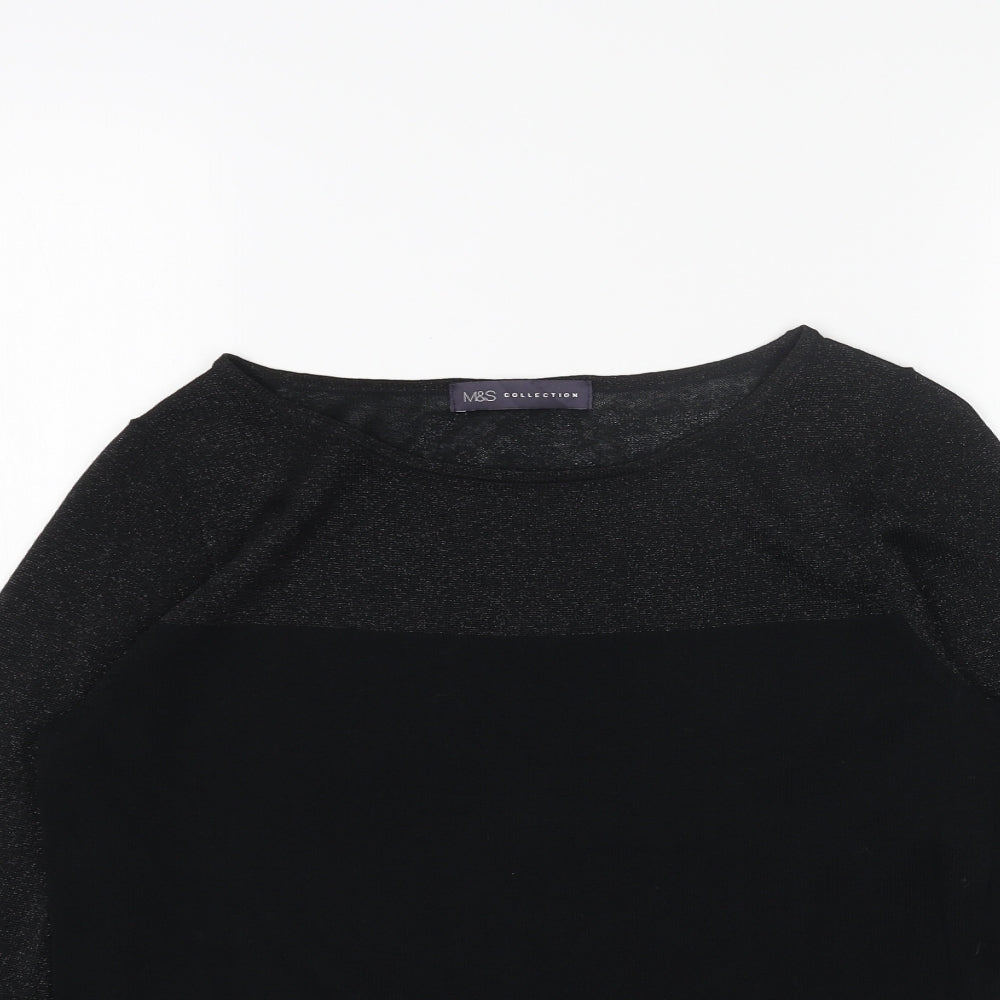 Womens UK Size 10 Marks and Spencer Black Pullover Jumper