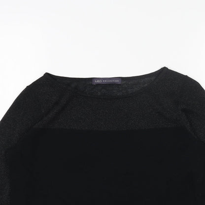 Womens UK Size 10 Marks and Spencer Black Pullover Jumper