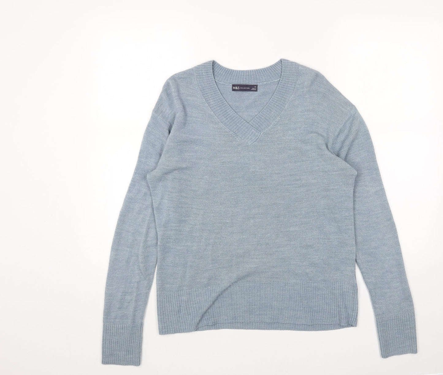 Womens UK Size 12 Marks and Spencer Blue Pullover Jumper