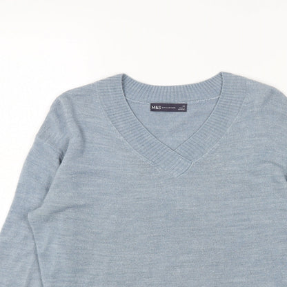 Womens UK Size 12 Marks and Spencer Blue Pullover Jumper