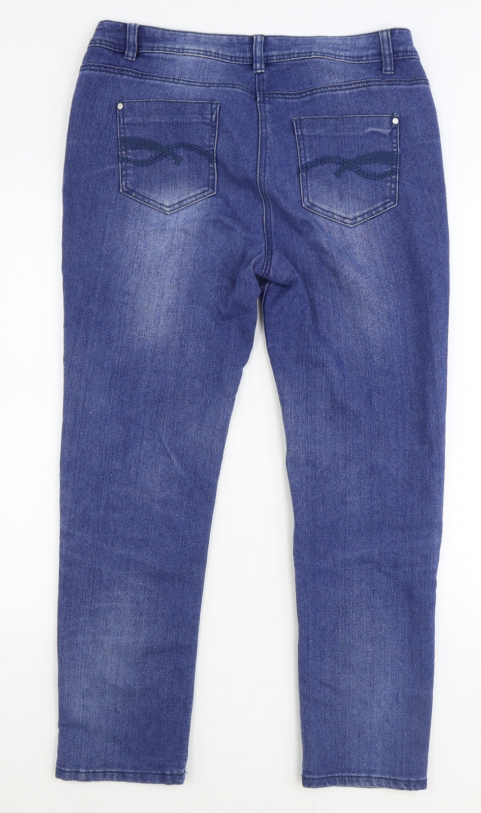 DASH Womens Blue Cotton Skinny Jeans Size 12 Regular Zip