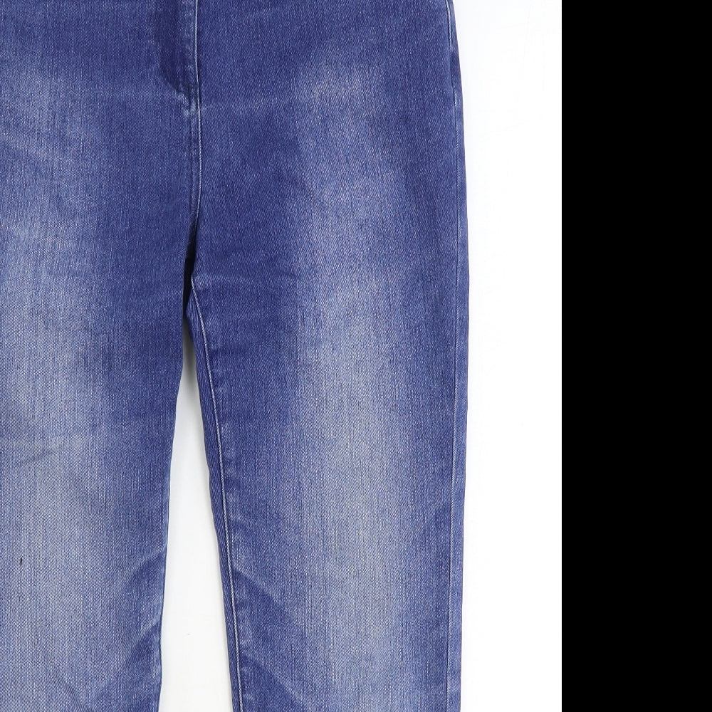 DASH Womens Blue Cotton Skinny Jeans Size 12 Regular Zip