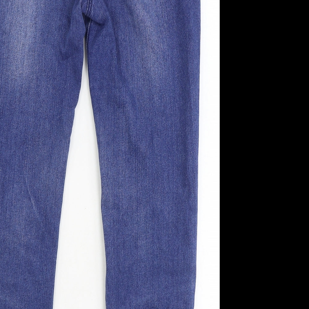 DASH Womens Blue Cotton Skinny Jeans Size 12 Regular Zip
