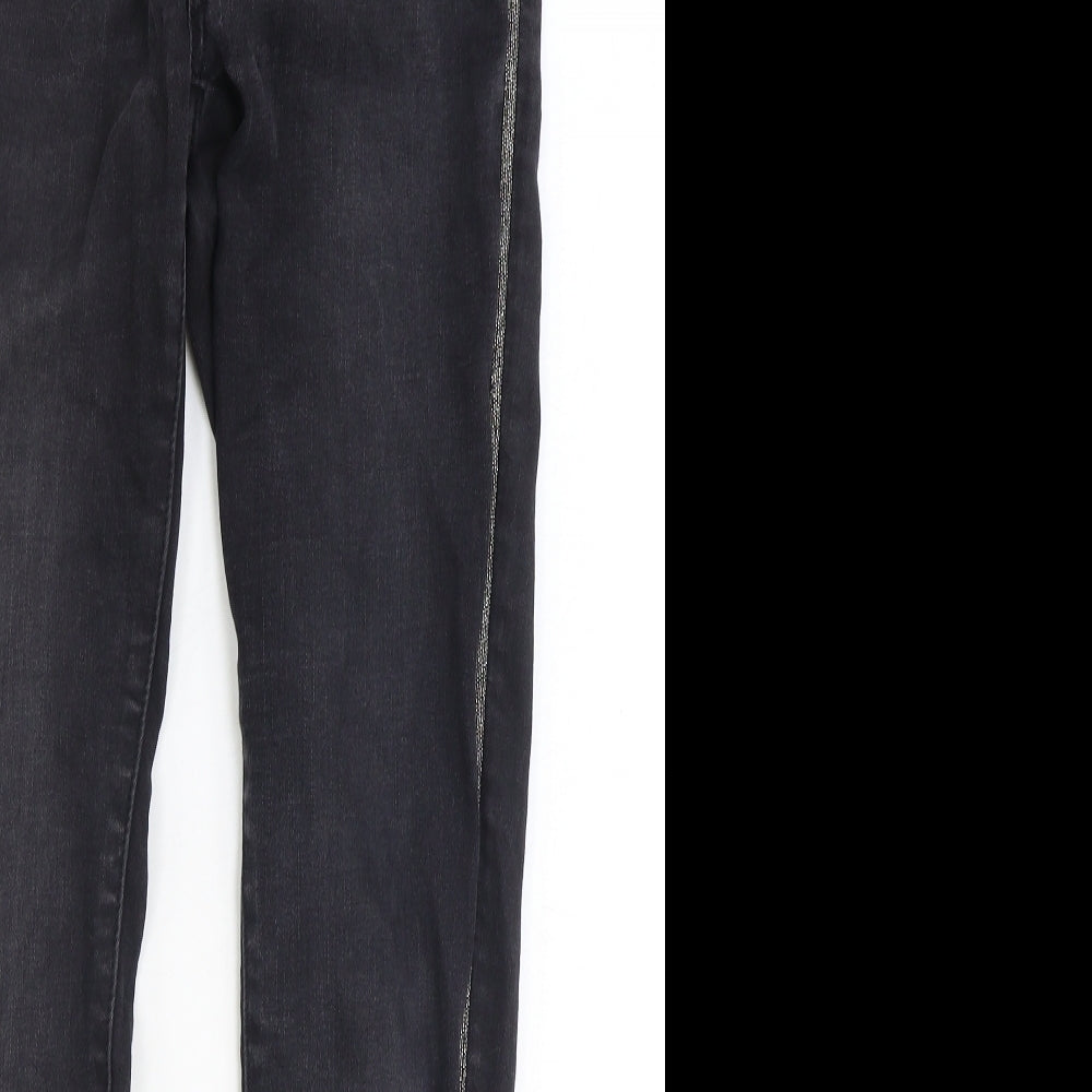 Nine Womens Black Cotton Skinny Jeans Size 6 Regular Zip