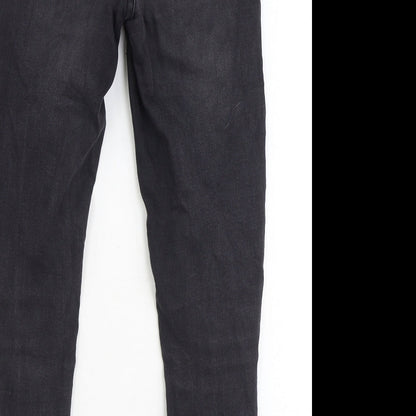 Nine Womens Black Cotton Skinny Jeans Size 6 Regular Zip