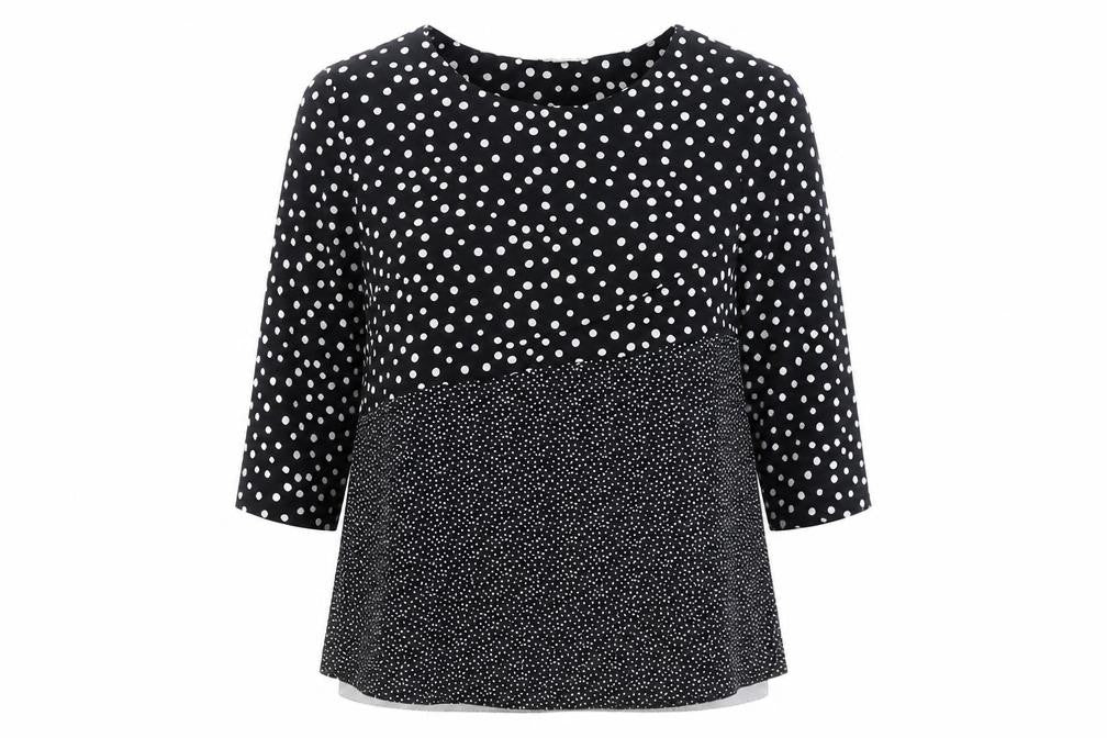 Womens UK Size 6 Nutmeg Black Basic Blouse
