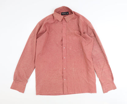 Mens UK Collar Size XL Lee Paris Smart Red  Dress Shirt
