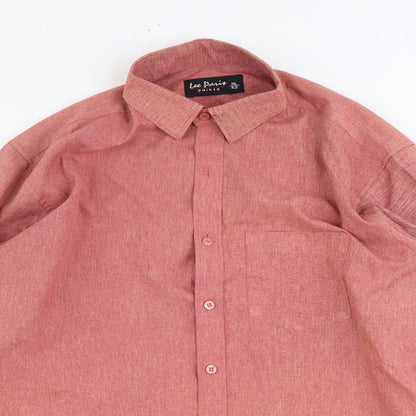 Mens UK Collar Size XL Lee Paris Smart Red  Dress Shirt