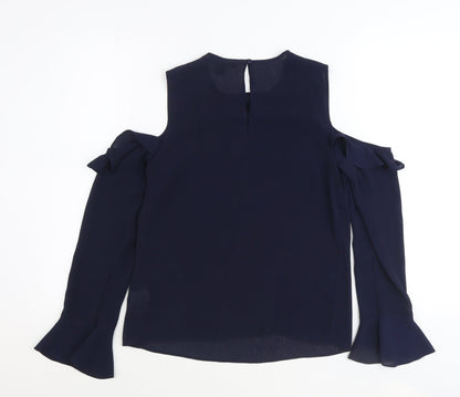 Womens UK Size 8 Atmosphere Blue Basic Blouse