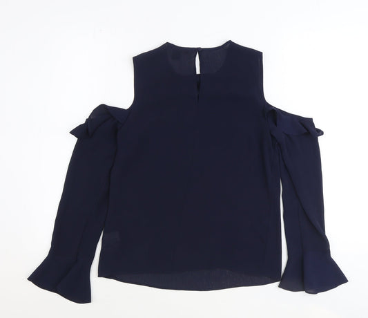 Womens UK Size 8 Atmosphere Blue Basic Blouse