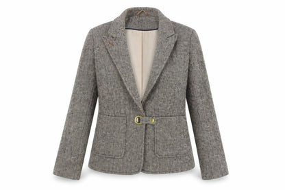 Topshop Womens Brown Geometric Jacket Size 8 Snap