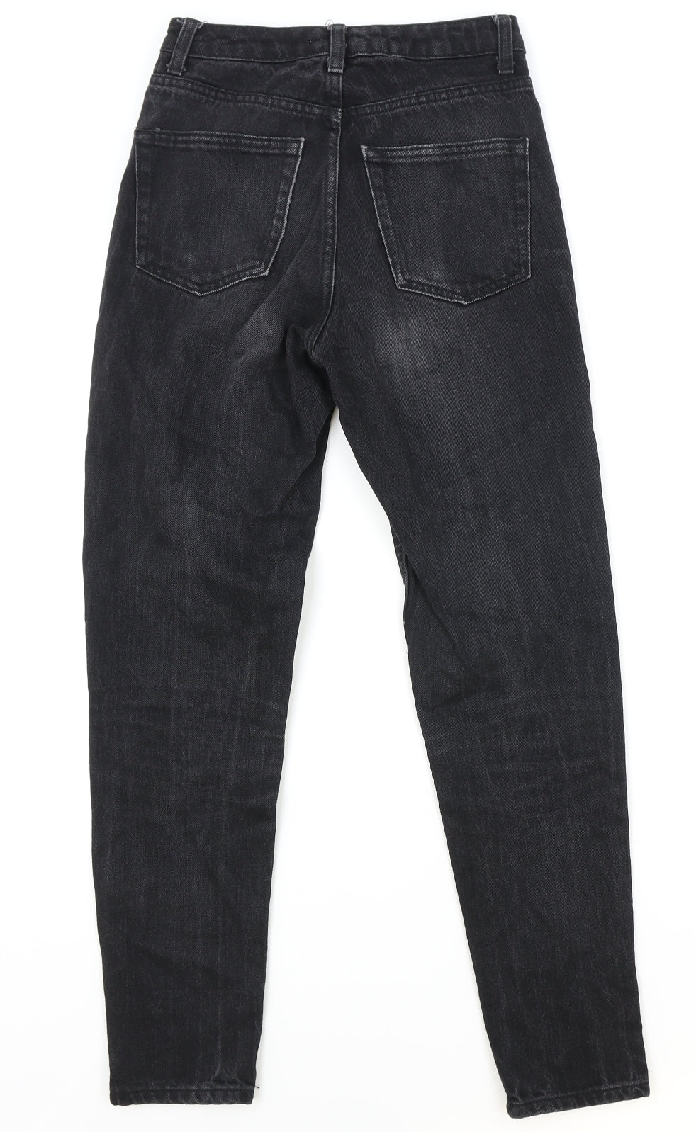 Topshop Womens Black Cotton Skinny Jeans Size 25 in Regular Zip