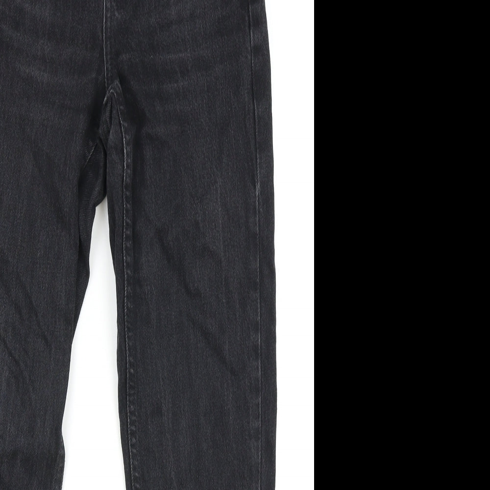 Topshop Womens Black Cotton Skinny Jeans Size 25 in Regular Zip
