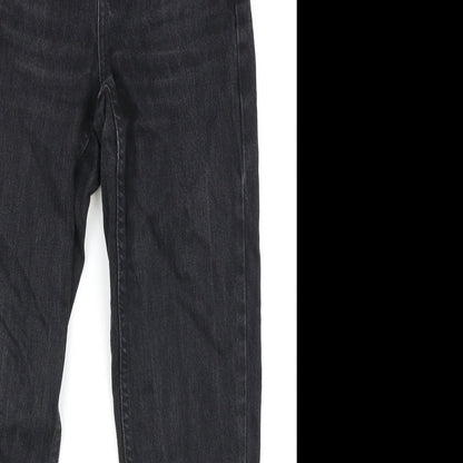 Topshop Womens Black Cotton Skinny Jeans Size 25 in Regular Zip