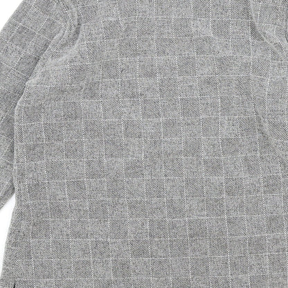 EWM Womens Grey Polyester Jacket Blazer Size 10