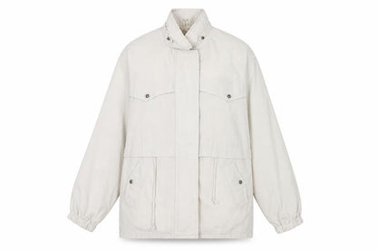 Buccini Womens White Jacket Size 8 Zip