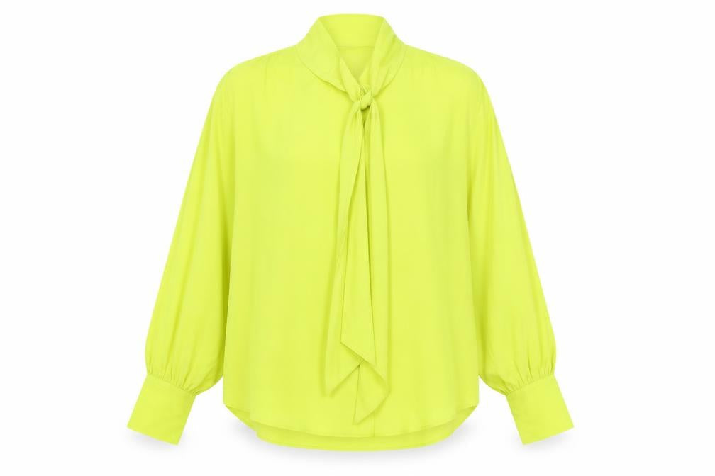 Womens UK Size XS Zara Yellow Basic Blouse