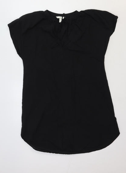 Womens UK Size S H&M Black Tunic T-Shirt