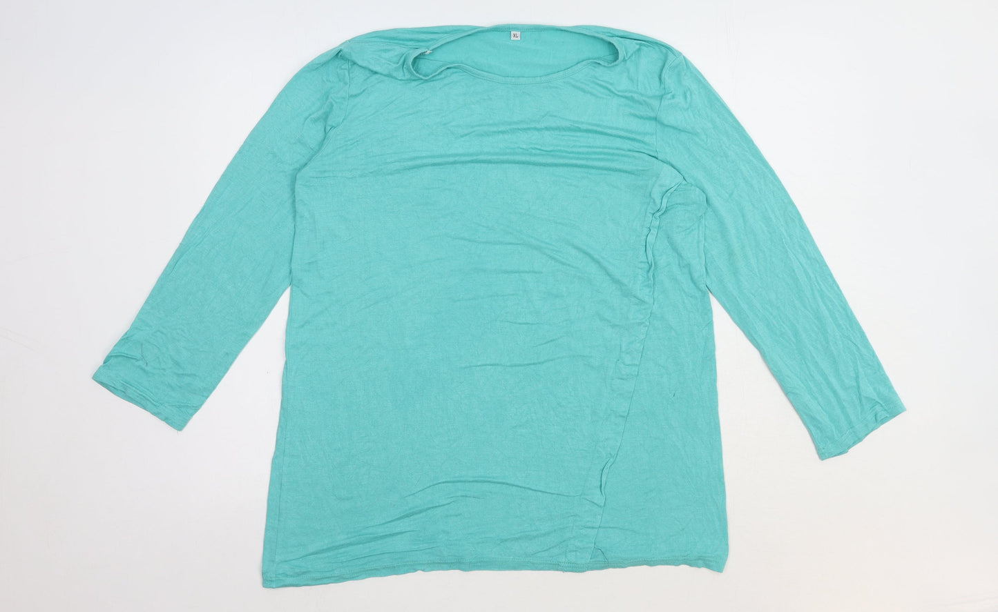 Womens UK Size XL Preworn Green Basic Blouse