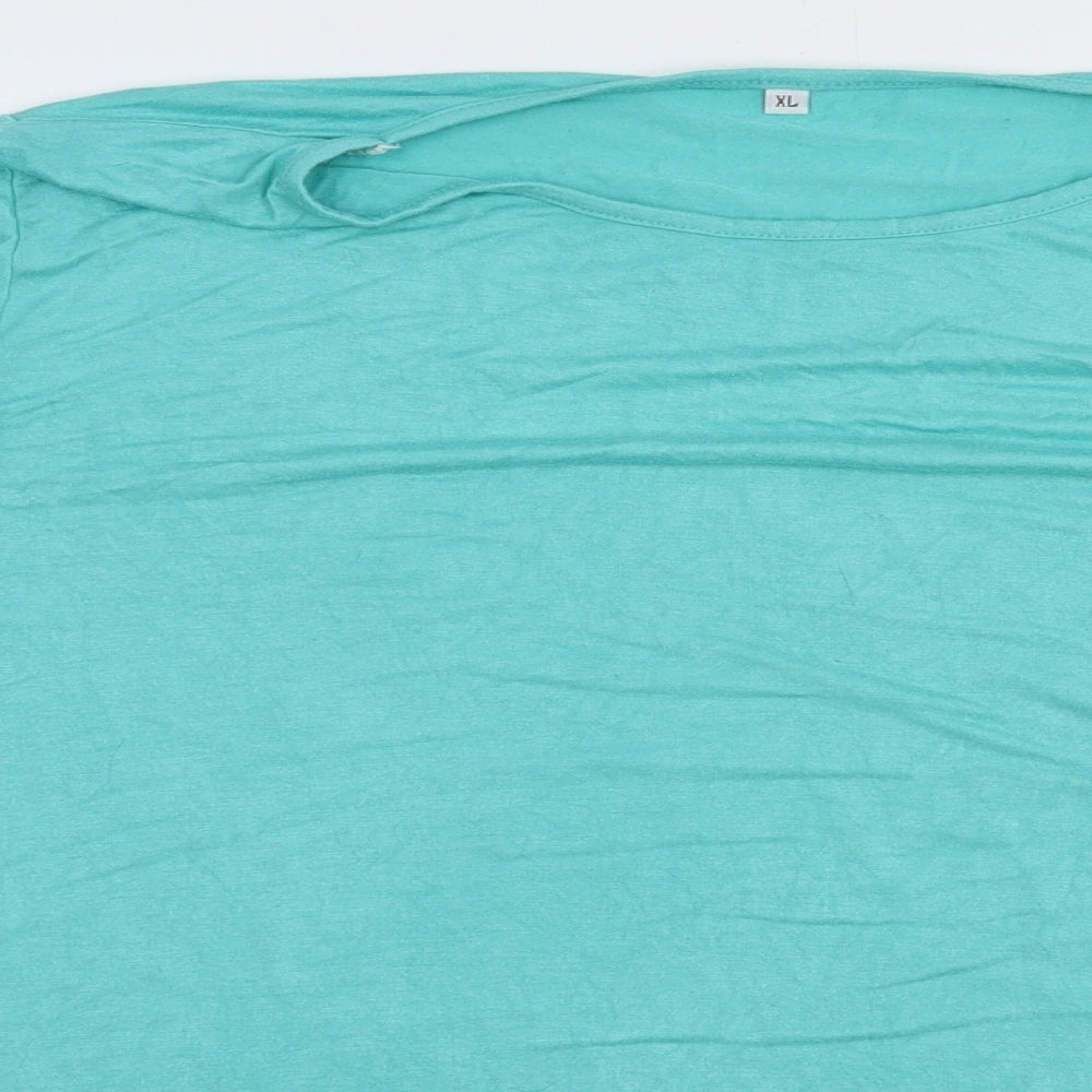 Womens UK Size XL Preworn Green Basic Blouse