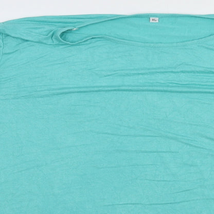 Womens UK Size XL Preworn Green Basic Blouse
