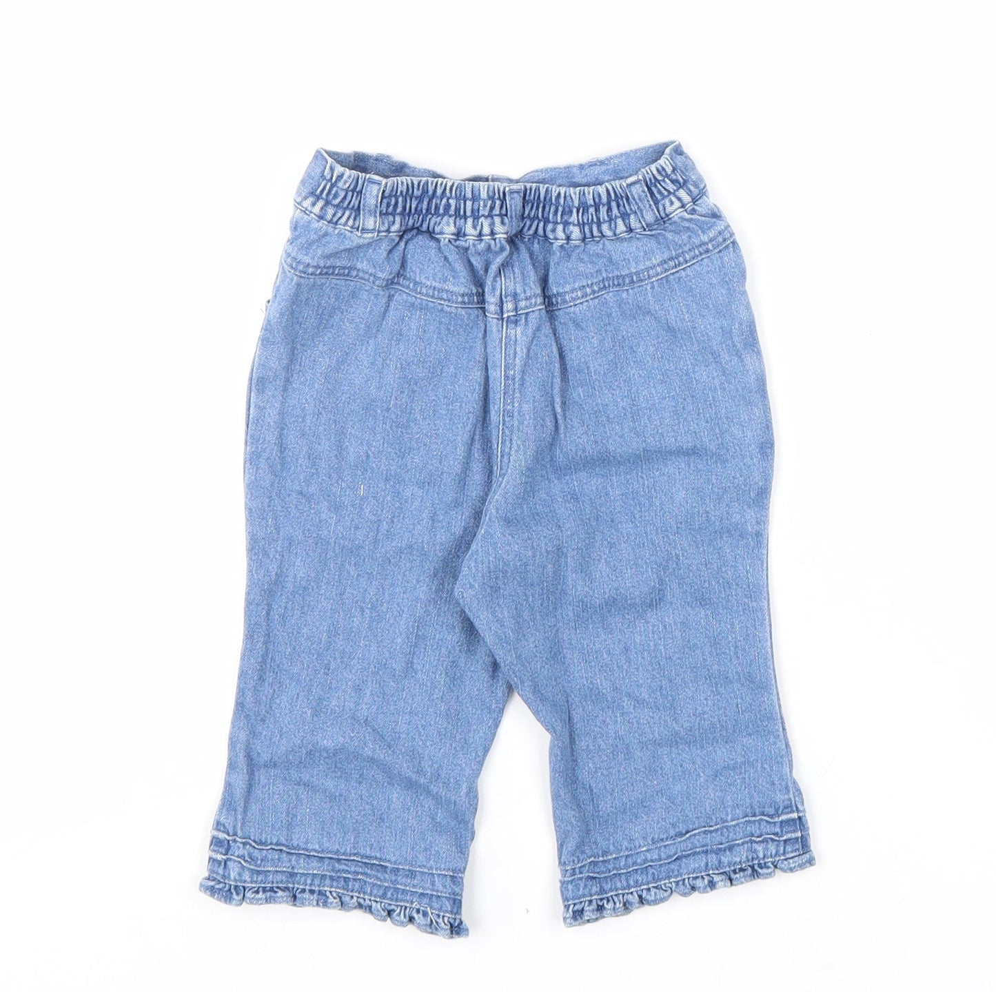 George Girls Blue Cotton Capri Jeans Size 6-9 Months L50 cm Pullover