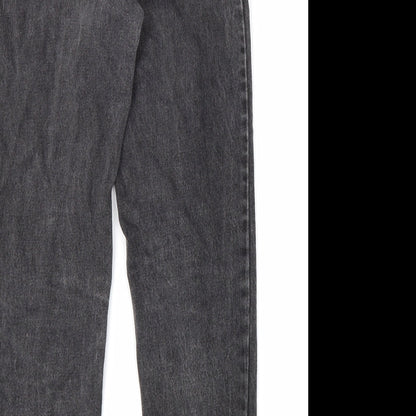 Santana Womens Grey Cotton Tapered Jeans Size 28 L28 in Regular Zip