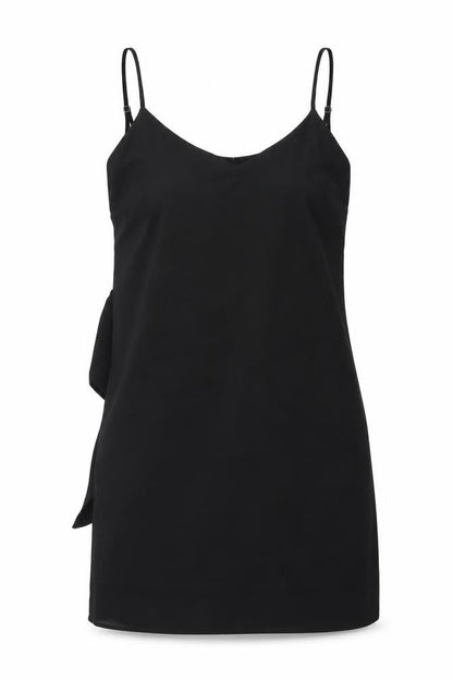 River Island Womens Black Polyester Mini Size 10 V-Neck Pullover - Twist Detail