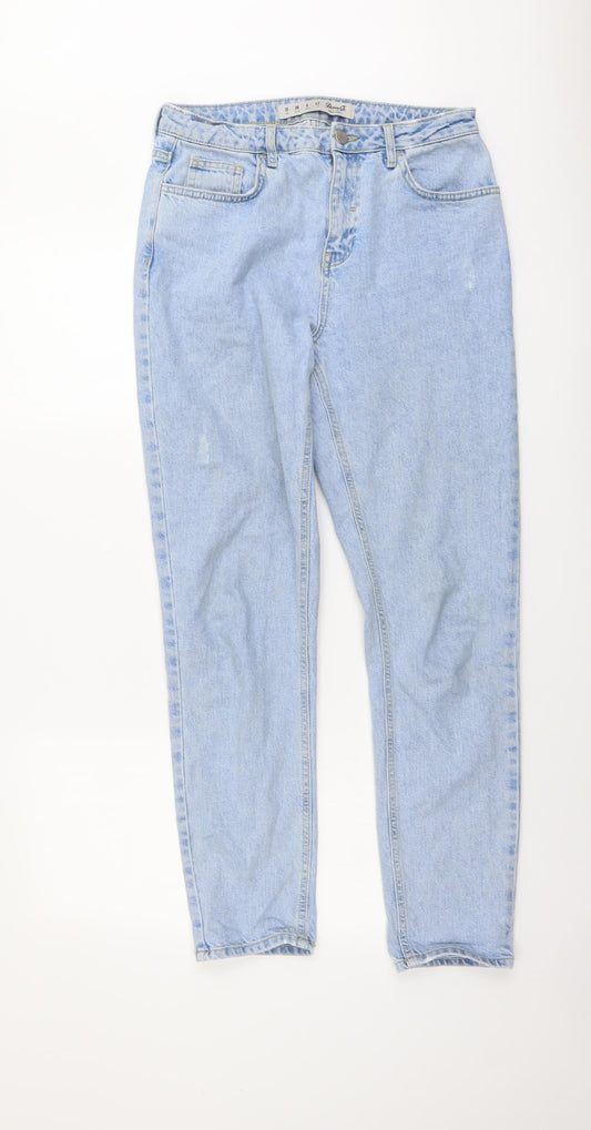 Denim & Co. Womens Blue Cotton Skinny Jeans Size 10 L30 in Regular Button