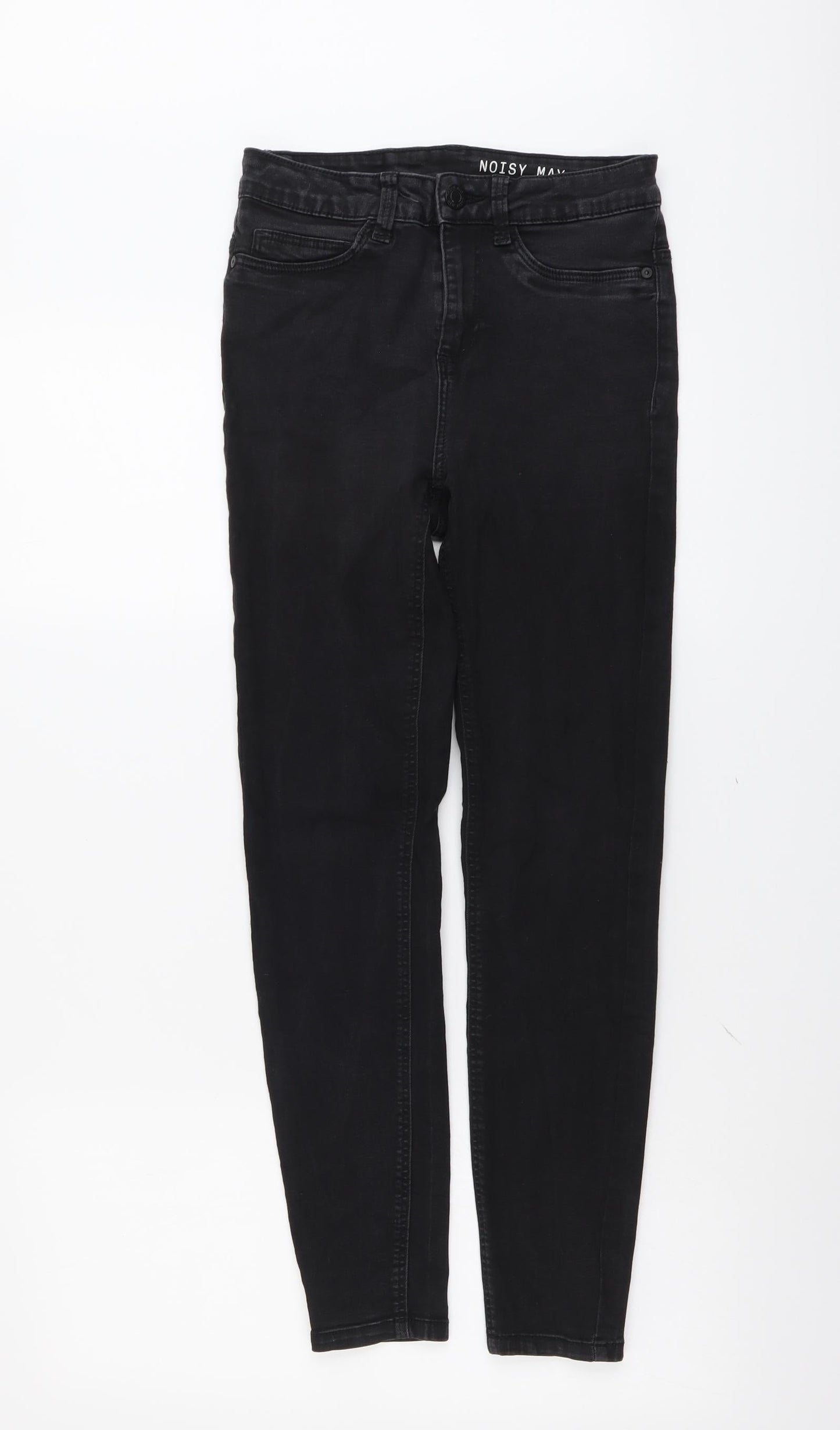 Noisy may Womens Grey Cotton Skinny Jeans Size 28 in L28 in Regular Button