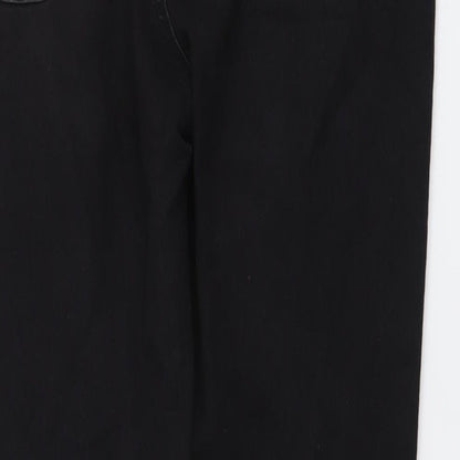 PRETTYLITTLETHING Womens Black Cotton Skinny Jeans Size 12 L28 in Regular Button
