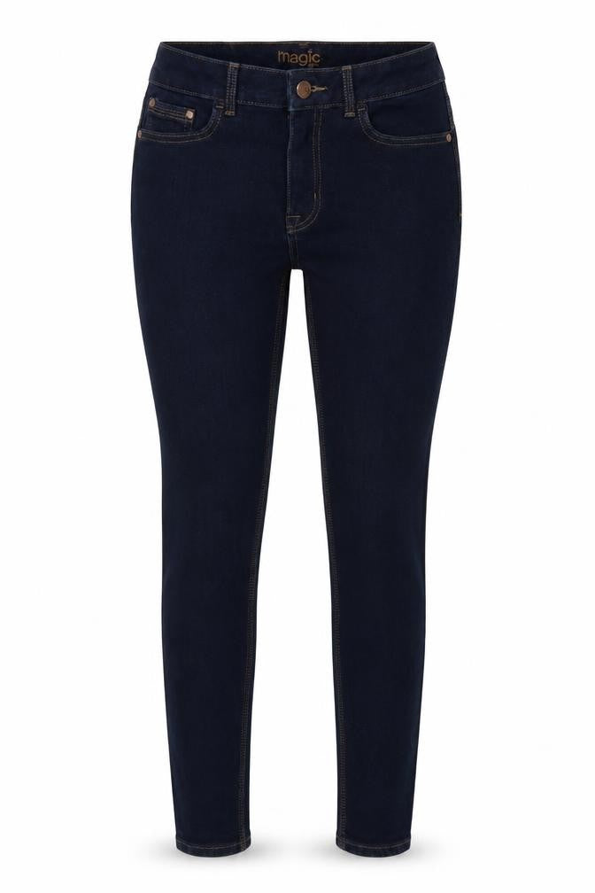 Marks and Spencer Womens Blue Cotton Skinny Jeans Size 26 in L28 in Regular Button