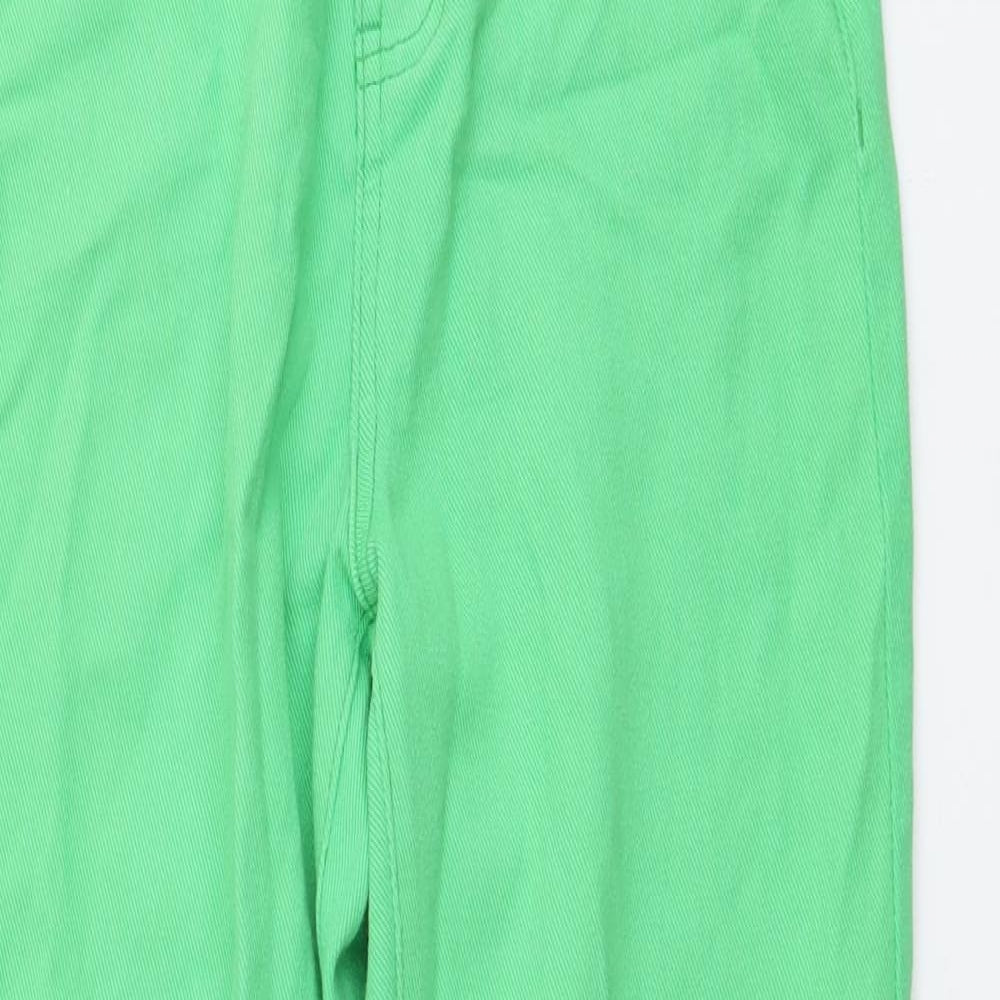 SheIn Womens Green Cotton Straight Jeans Size S L28 in Regular Button