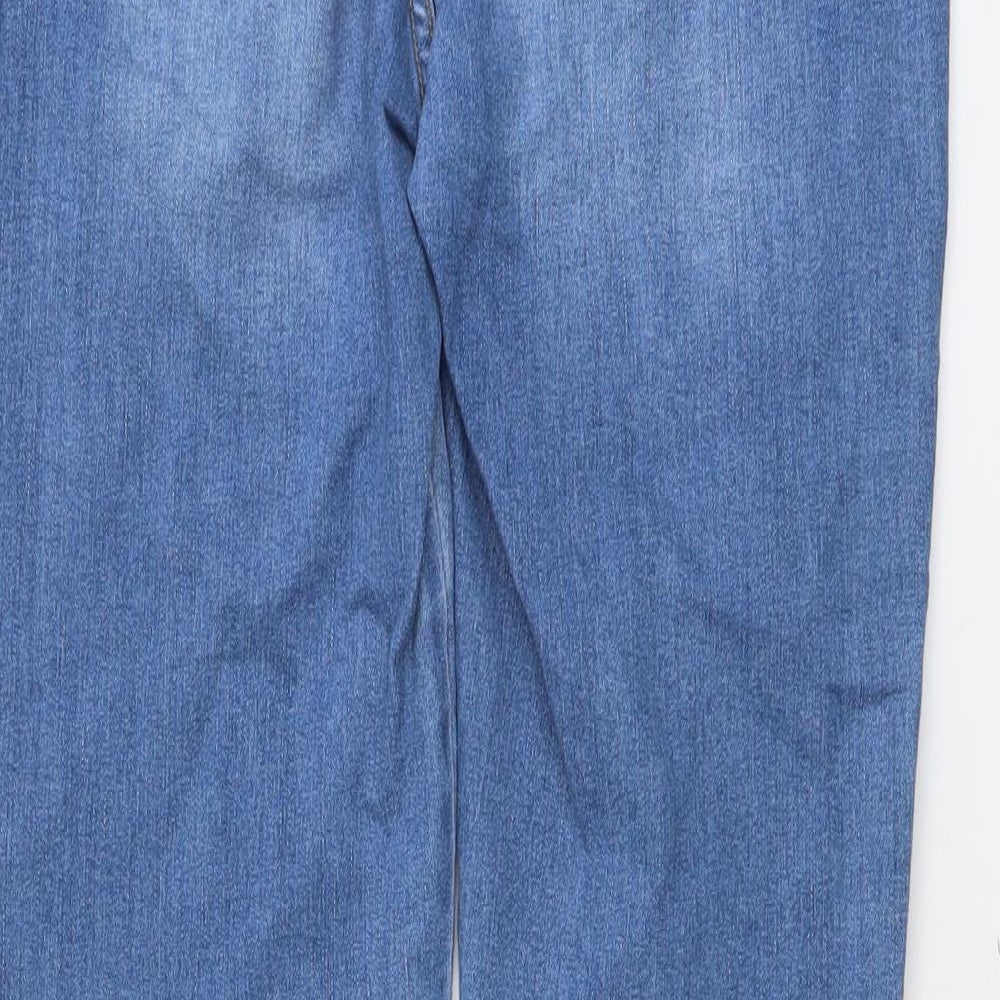 Only Womens Blue Cotton Tapered Jeans Size M L29 in Regular Button